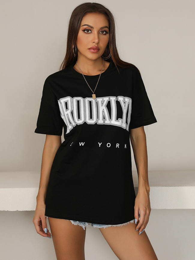 BROOKLYN text printed T-shirt