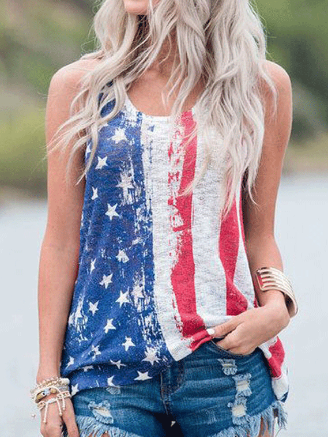 stripes and stars top