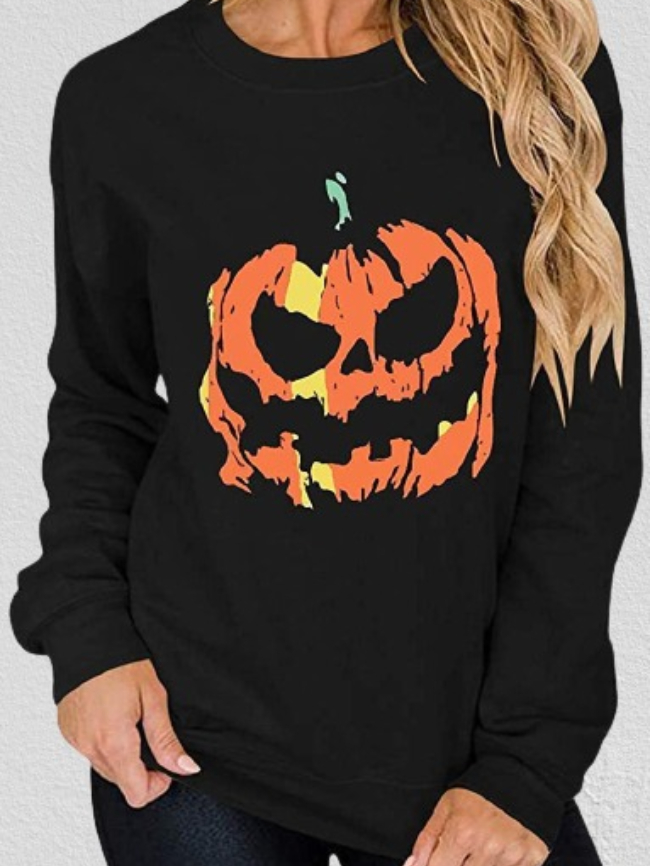 Halloween Pumpkin Face Sweatshirt