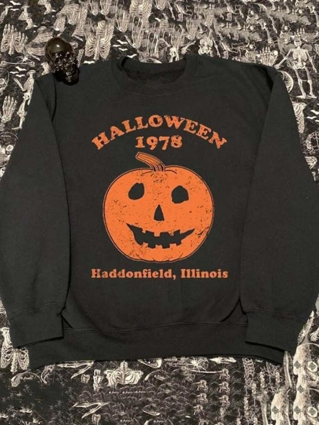Pullover Halloween Pumpkin Print Sweatshirt