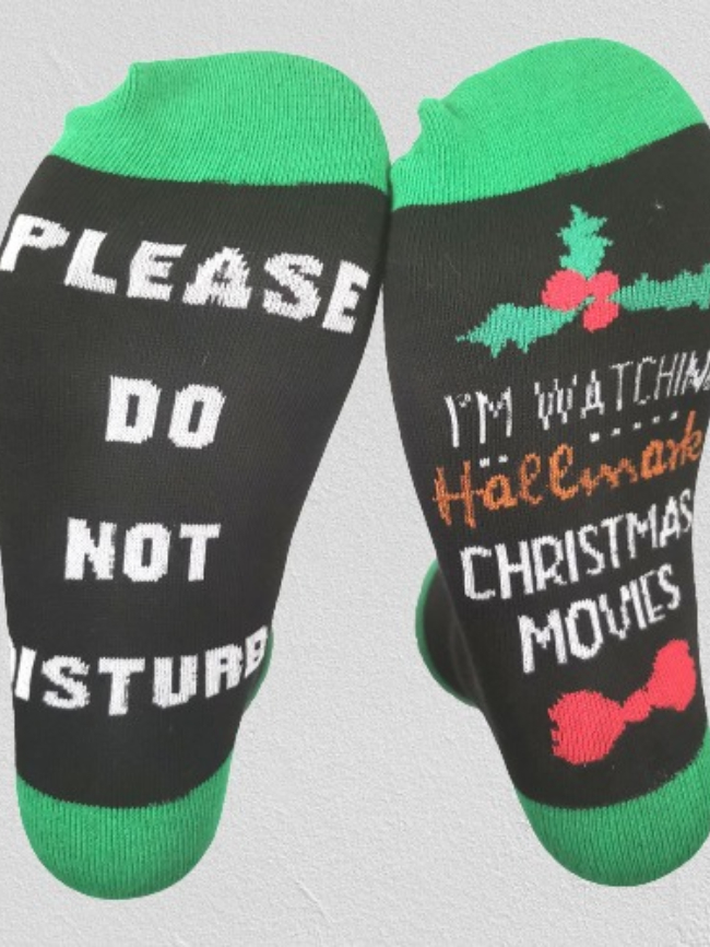 Christmas print medium socks