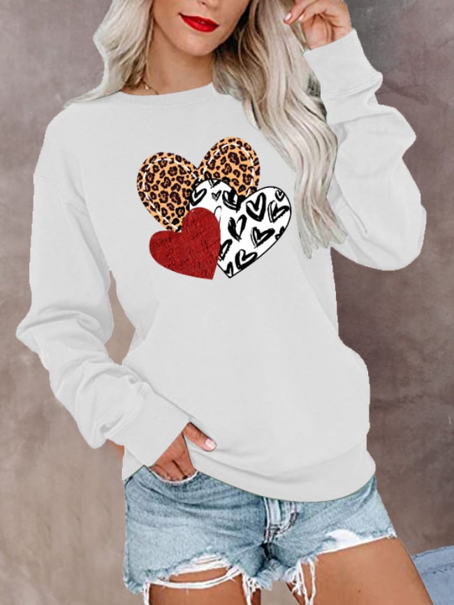 Leopard Print Love Long Sleeve Top