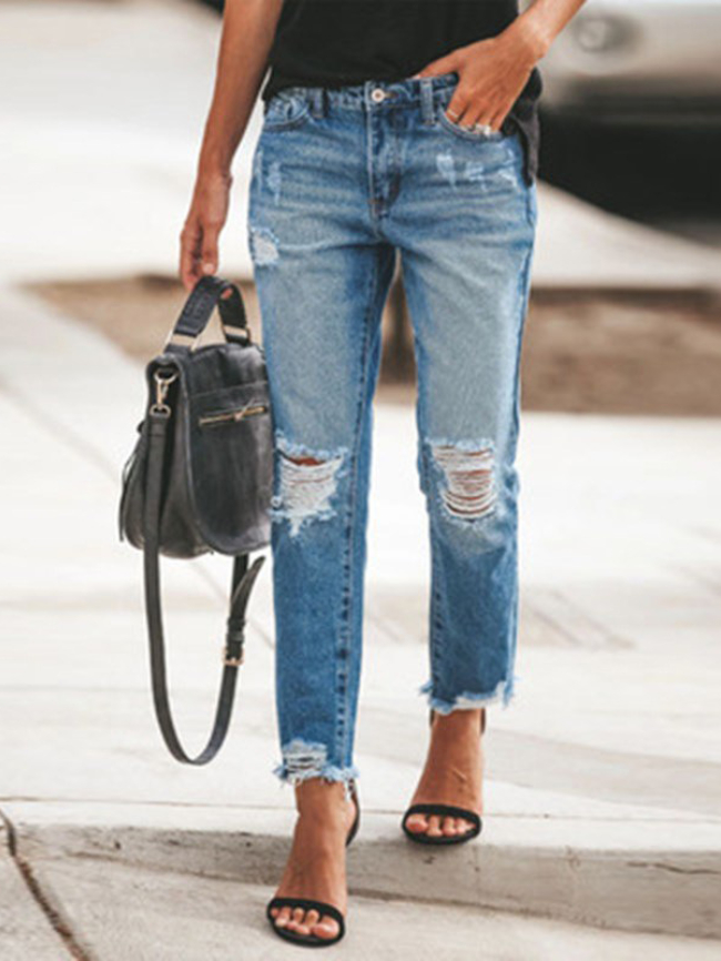 Vintage ripped distressed jeans