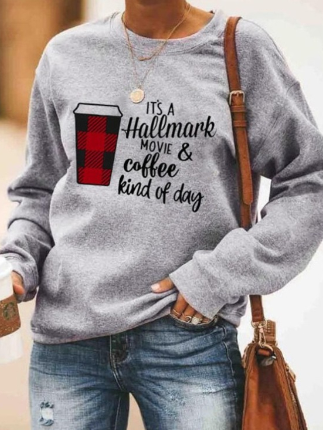 It's Hallmark move& coffee print T-shirt