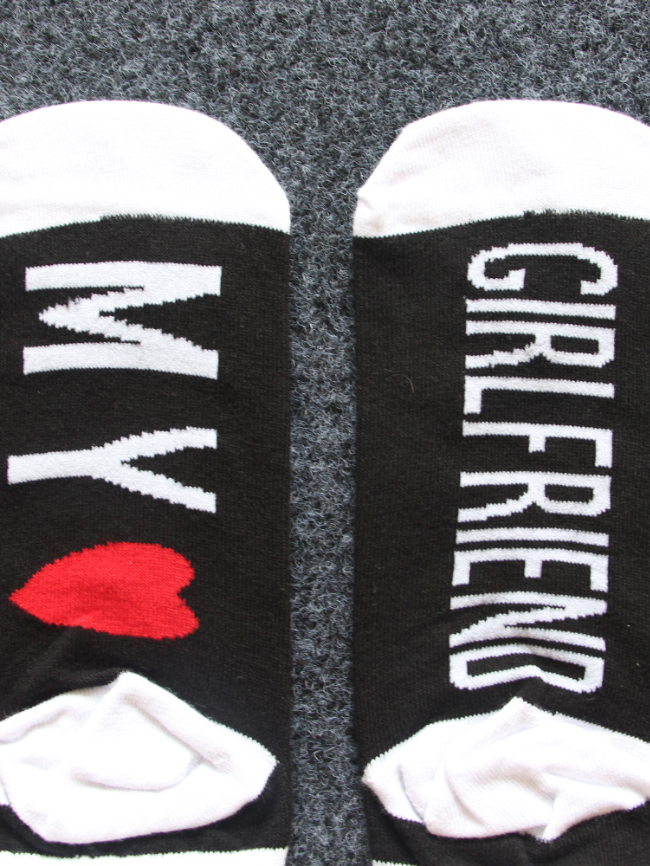 Valentine's Day Couple Letter Print Socks