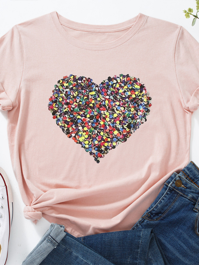 Creative love short sleeve t-shirt