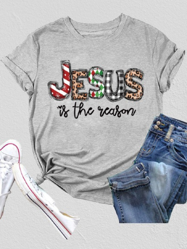 Jesus Is the Reason Print Short Sleeve T-Shirt