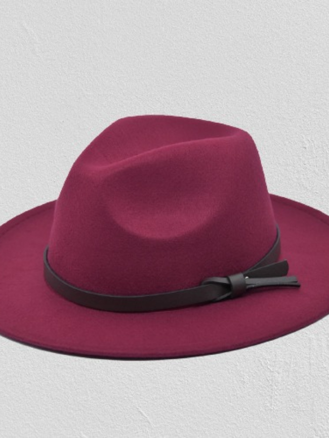Solid color elegant hat