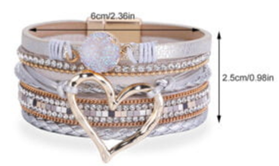 Boho Multilayer Bracelet Heart Bracelet