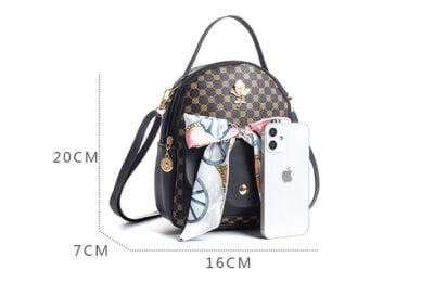Plaid Bow Cute Mini Backpack