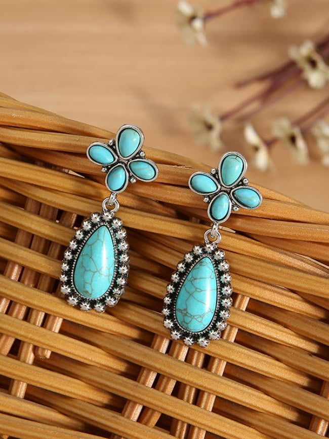 Turquoise Water Drop Women's Earrings