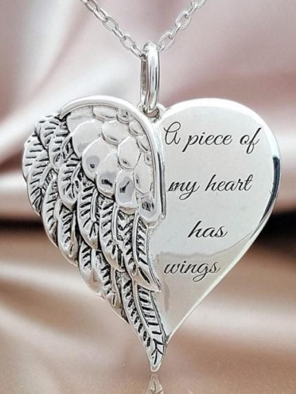 Wholesale Angel Wings Lettering Necklace