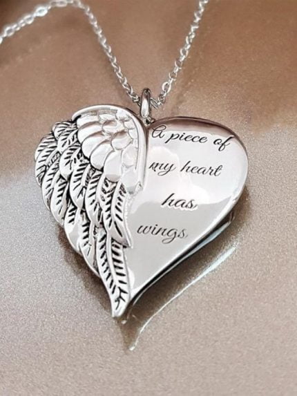 Wholesale Angel Wings Lettering Necklace