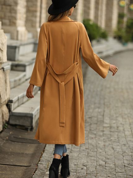 Wholesale Fashion Lapel Double Breasted Coat