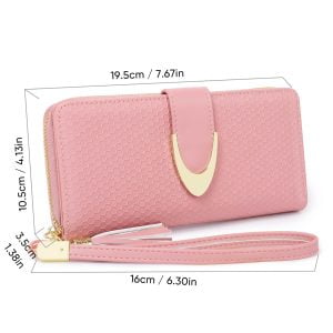 Wholesale Honeycomb-Embossed Wallet With Arrow Snap