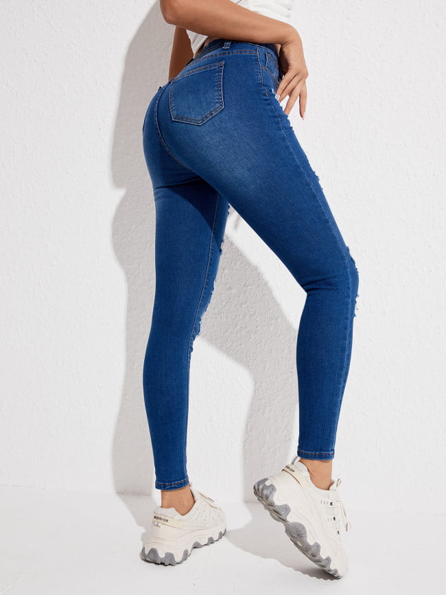 Wholesale Ripped Trendy Skinny Jeans