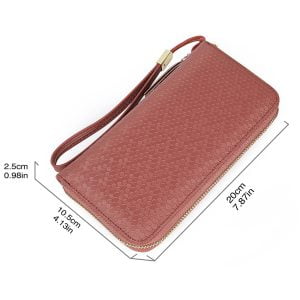 Wholesale Solid Color Honeycomb Embossed Pattern Wallet