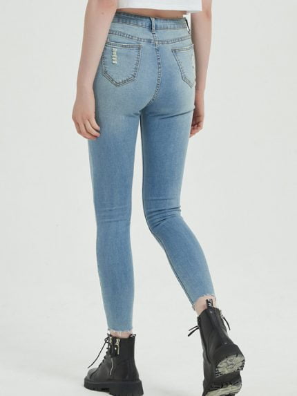 Wholesale Trendy Ripped Skinny Jeans