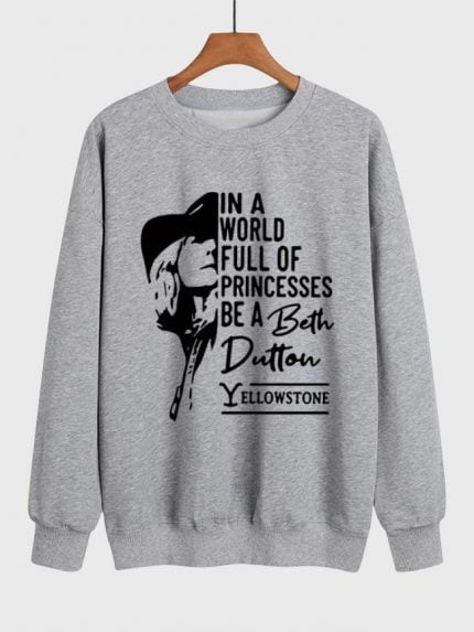 Wholesale IN A WORLD Print Fleece Sweatshirt