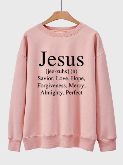 Wholesale Jesus Letter Print Causal Sweatshirt