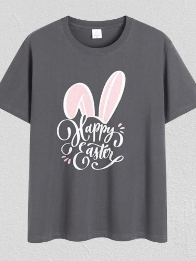Wholesale Bunny ears letter print T-shirt