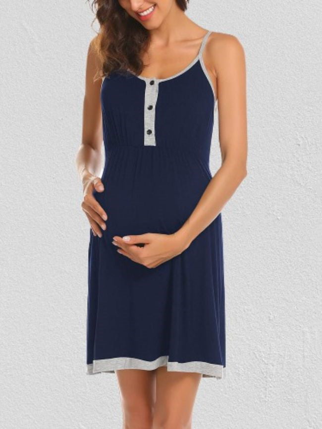 Wholesale Button Sling Maternity Dress