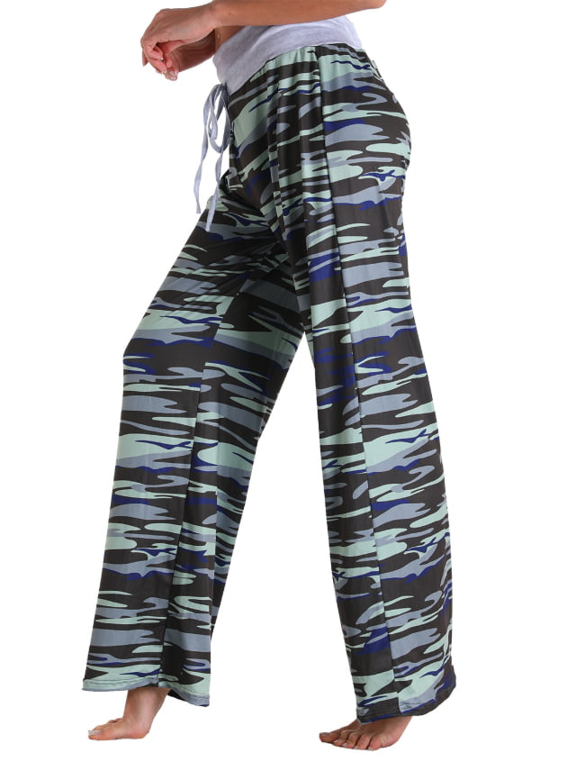 Camouflage print bandage casual home trousers 8