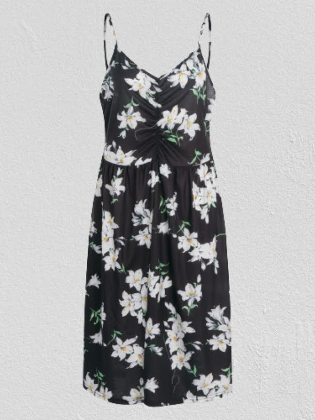 Wholesale Classic Fashion Print Sling Casual Dress