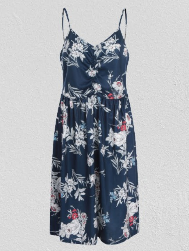 Wholesale Classic Fashion Print Sling Casual Dress