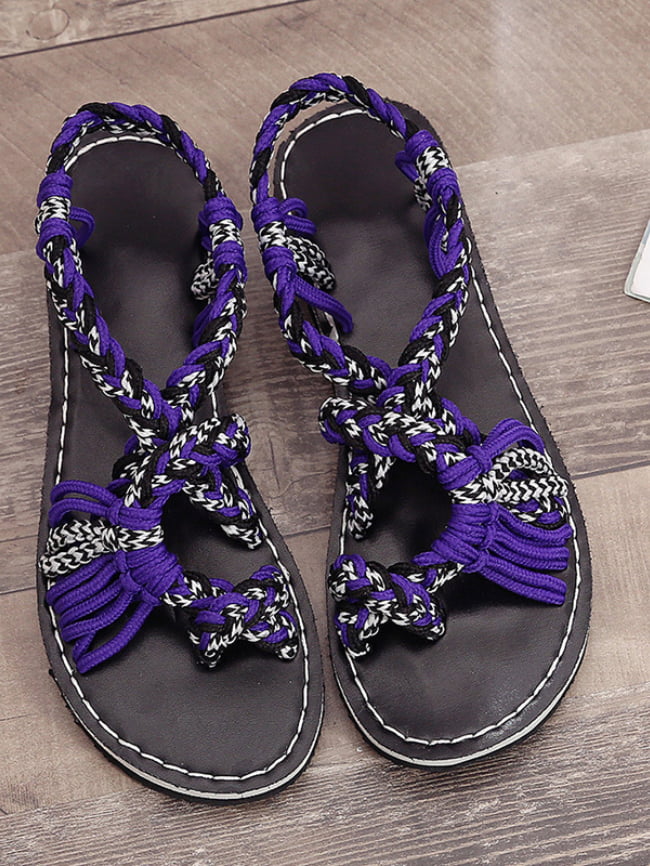 Contrast Color Thong Flat Sandals