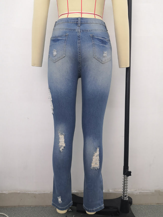 Fashion street ripped skinny jeans
