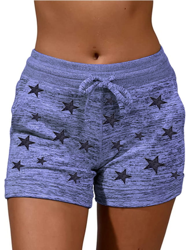 Five pointed star print quick drying stretch casual sports shorts 1