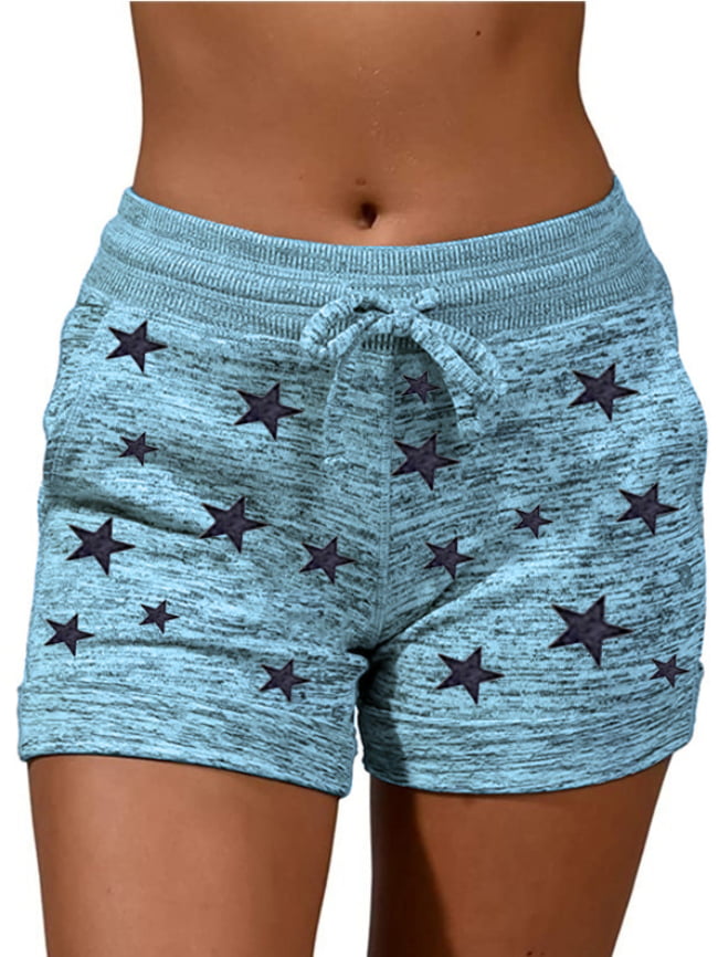 Five pointed star print quick drying stretch casual sports shorts 11