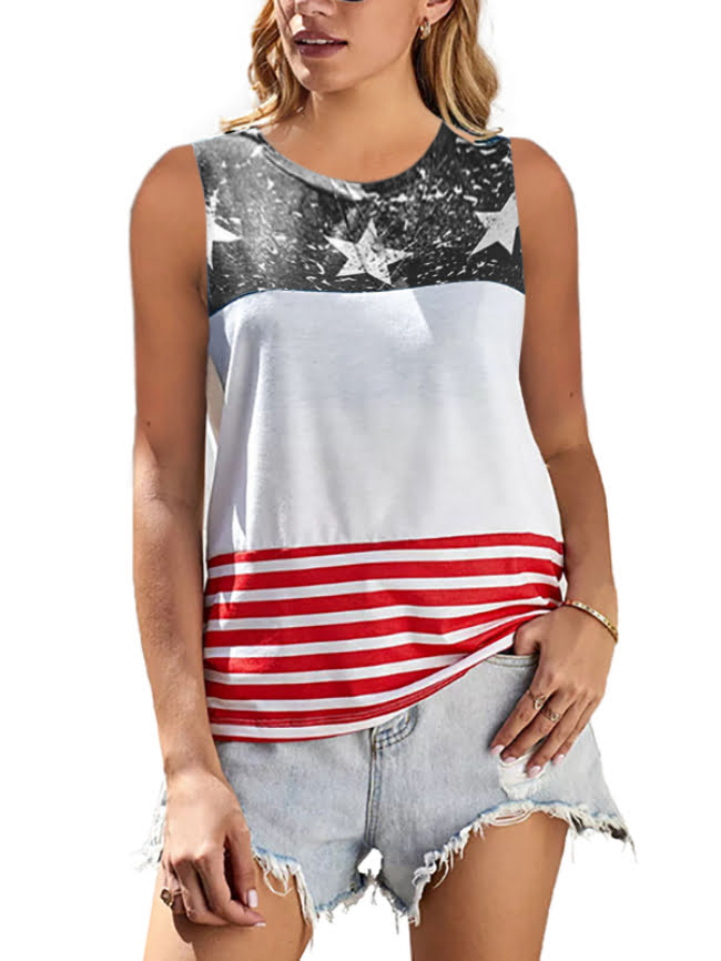 Five pointed star stripe printing color matching tank 4