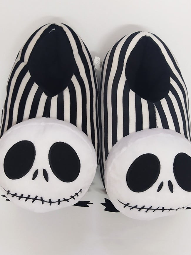 Halloween Funny Skull Plush Slippers 1