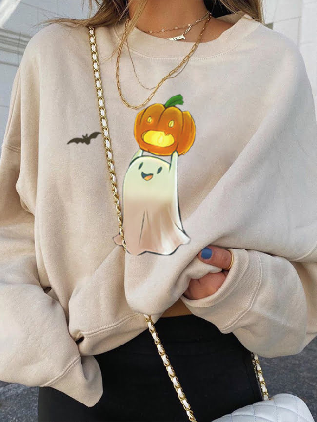 Halloween Pumpkin Graphic Sweatshirt 2