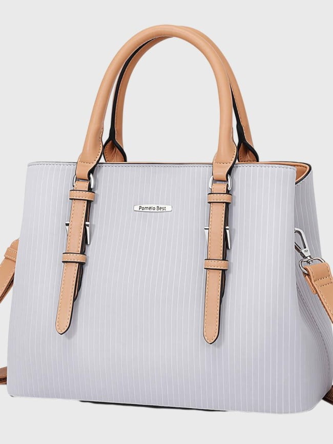 Handbags for Women with Embossed Stripe Pattern 0
