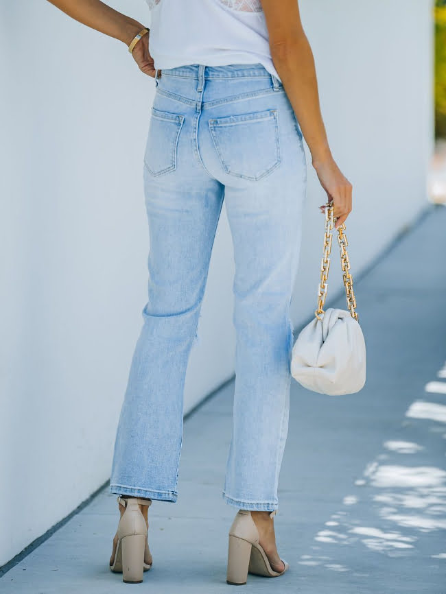 High Rise Distressed Mom Jeans 4