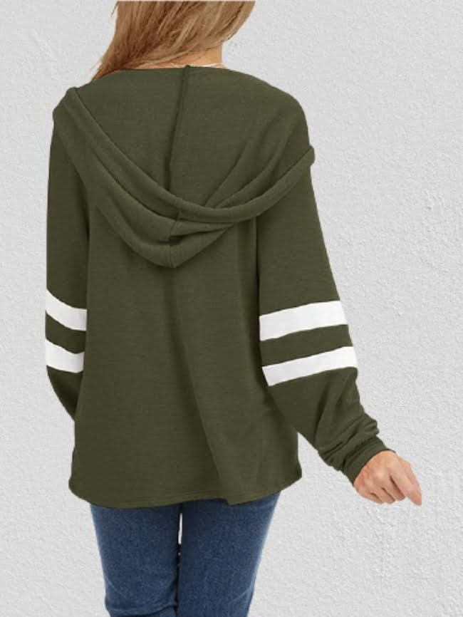 Wholesale Hooded Stitching Long-sleeved Drawstring Thin Sweatshirt