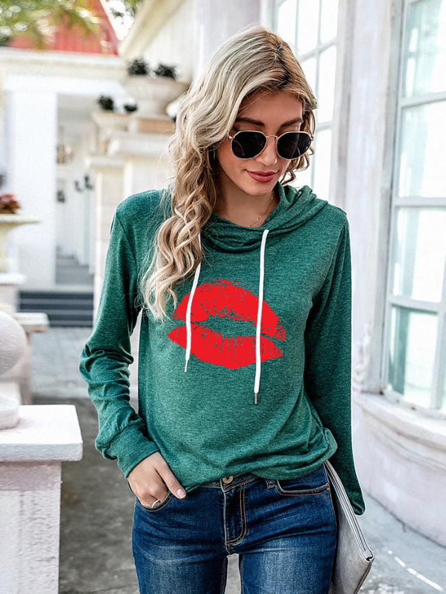 Lip drawstring hoodie sweatshirt 5