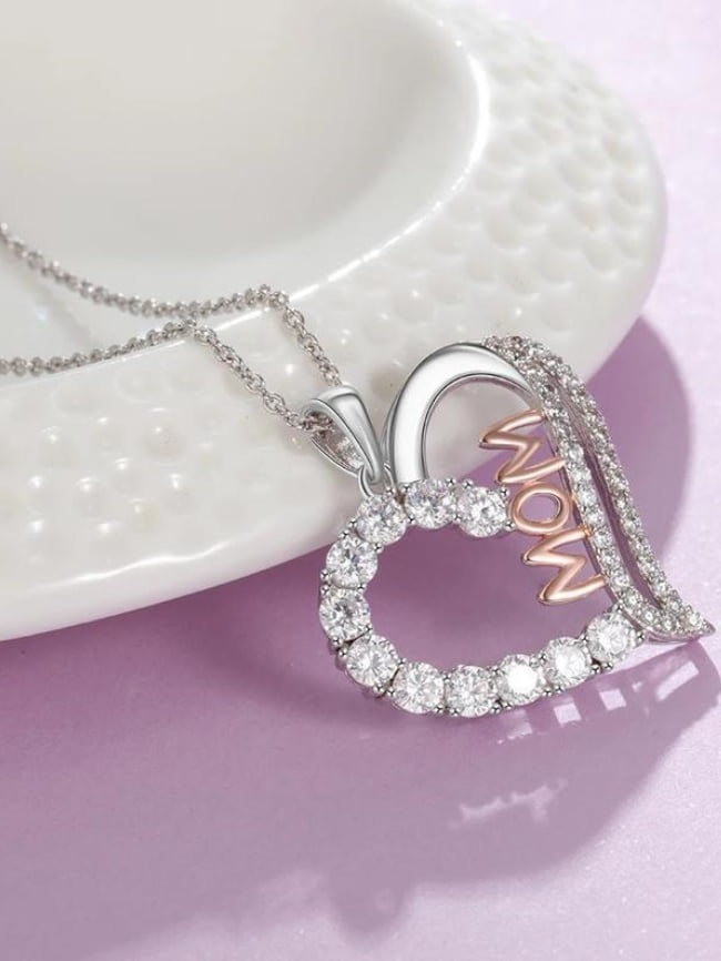 Love MOM Zircon Necklace 2