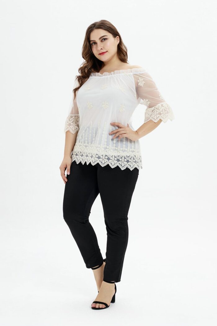 Mesh Embroidered Blouse 9