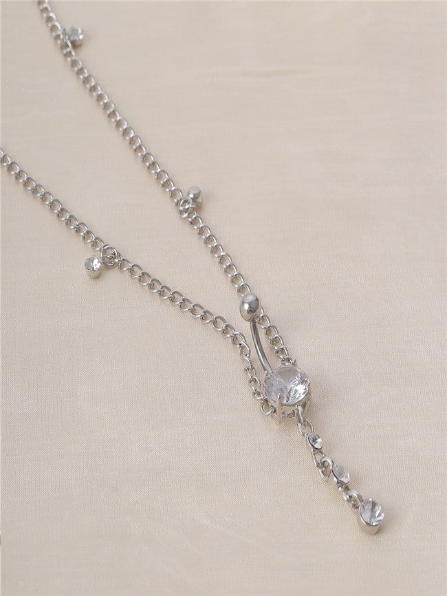 Rhinestone Tassel Chain Geometric Waist Chain Body Jewellery 2