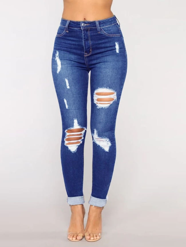 Ripped Detail Skinny Jeans 4