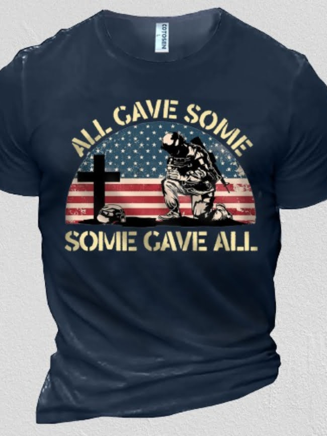 SOME CAVE ALL Letter Print Casual T Shirt 3