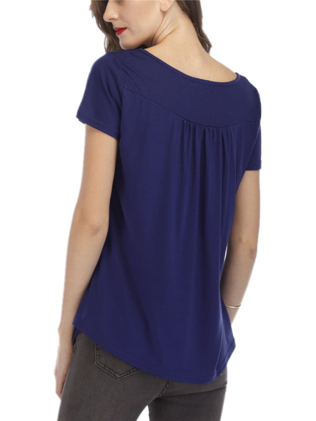 Shirred button short sleeved top 5