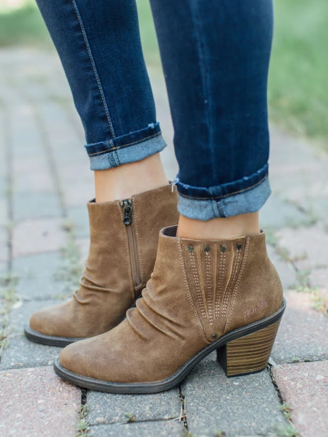 Solid Color Casual Chunky Heel Boots 4