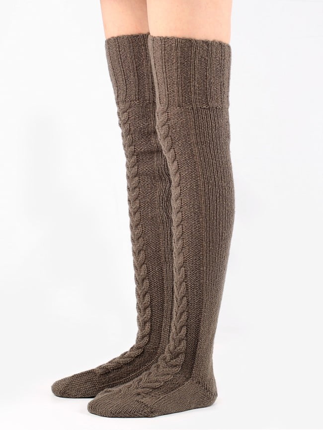 Solid Knit Over the Knee Socks 8