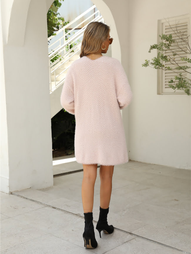 Wholesale Solid Mink Cashmere Cardigans Sweater
