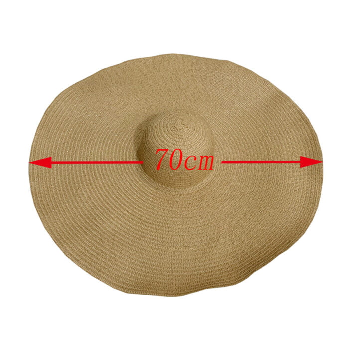 Solid color oversized straw hat